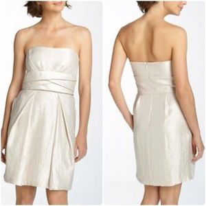 Max and Cleo Pleated Strapless Cocktail Dress